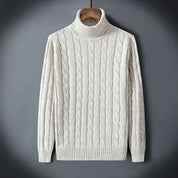 Elegancki Sweter z Wełny z Golfem
