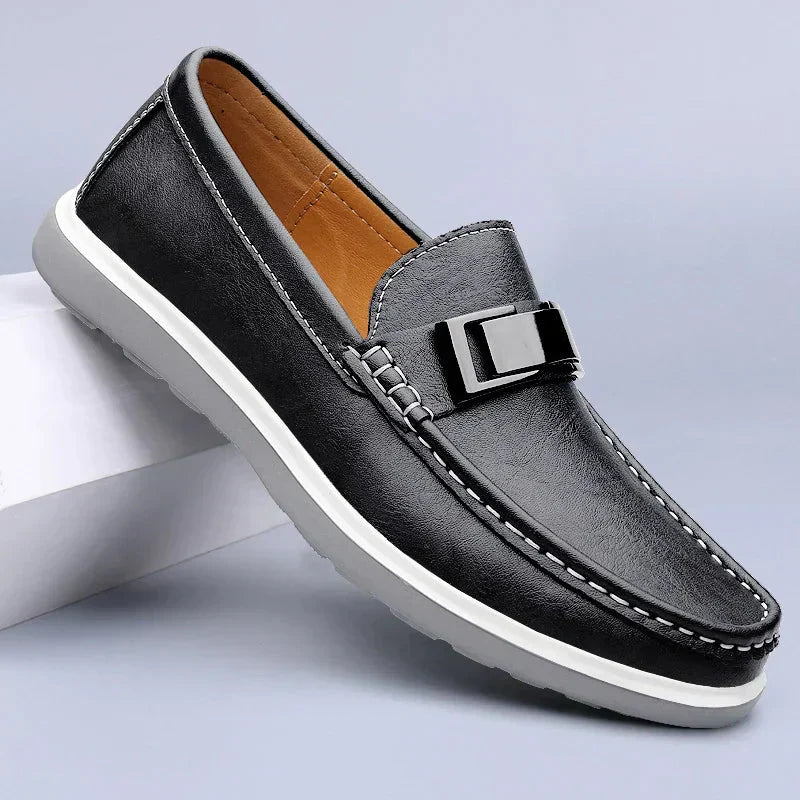 Luksusowe skórzane loafersy
