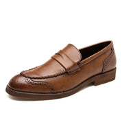 Eleganckie skórzane loafersy