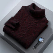 Elegancki Sweter Kaszmirowy z Wzorem