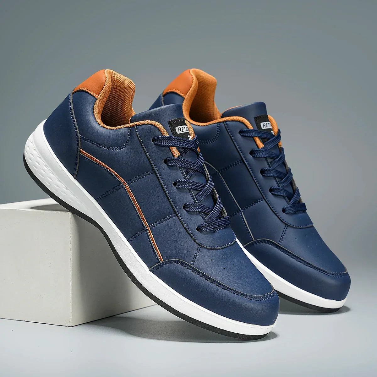 Stylowe Skórzane Sneakersy