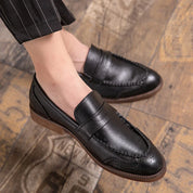Eleganckie skórzane loafersy