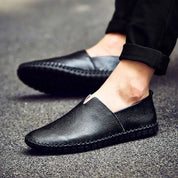 Oddychające skórzane loafersy