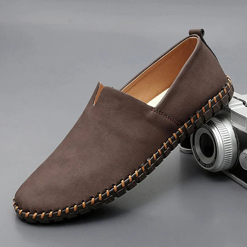 Santorini skórzane loafersy