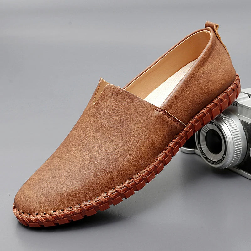 Santorini skórzane loafersy