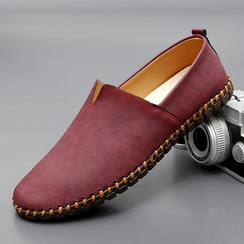 Santorini skórzane loafersy