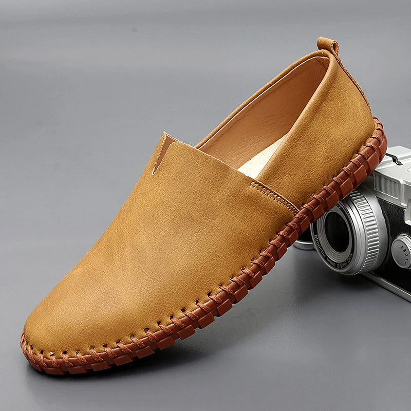 Santorini skórzane loafersy