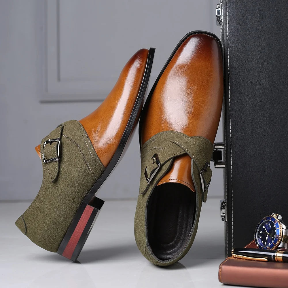 Zamszowe buty biznesowe