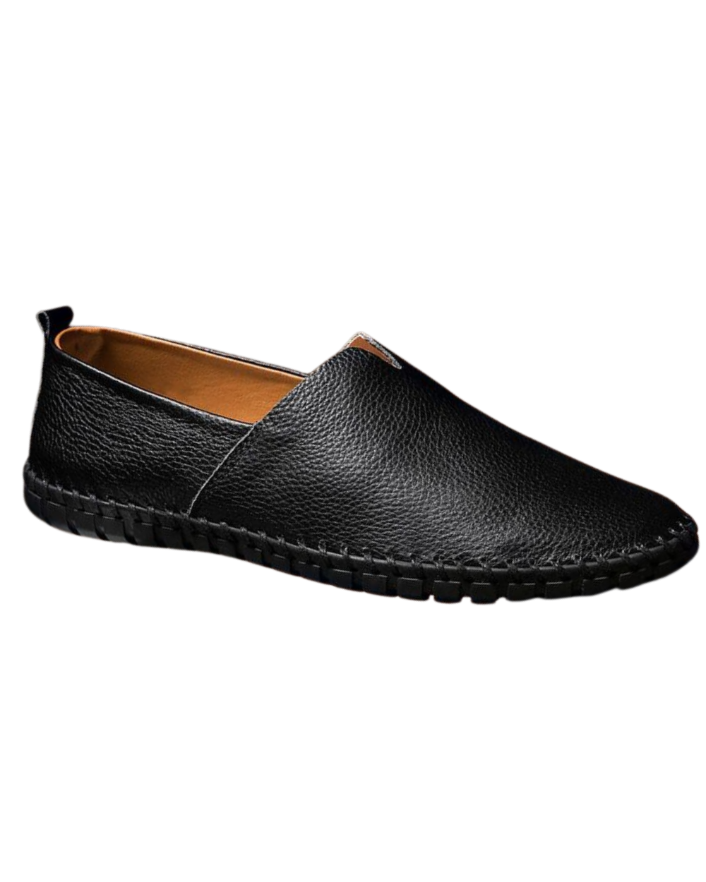 Ręcznie szyte skórzane loafersy
