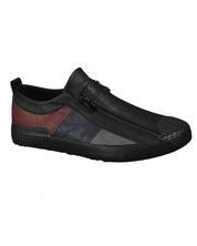 Skórzane buty z zamkiem