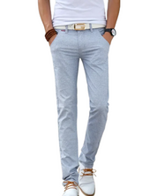 Slim Fit Lnianie Spodnie