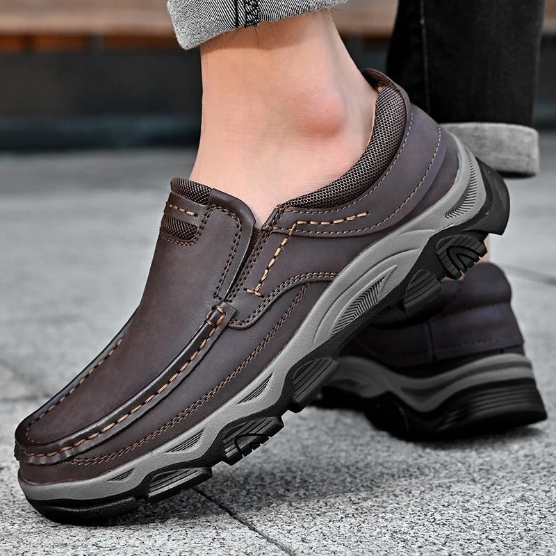 Eleganckie Skórzane Buty Slip-On