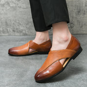 Vintage skórzane loafersy