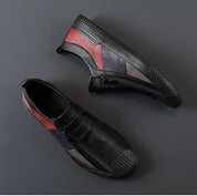 Skórzane buty z zamkiem