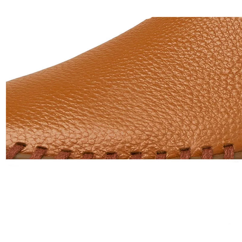 Oddychające skórzane loafersy