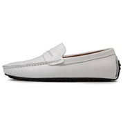 Casual skórzane letnie loafersy