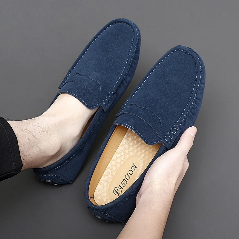 Loafers z zamszu