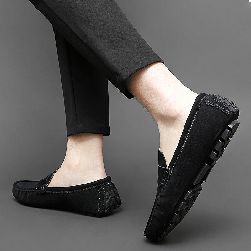Loafers z zamszu