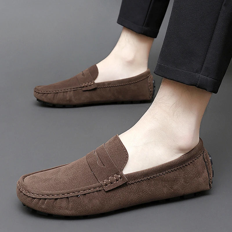 Loafers z zamszu