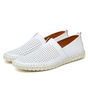 Oddychające skórzane loafersy