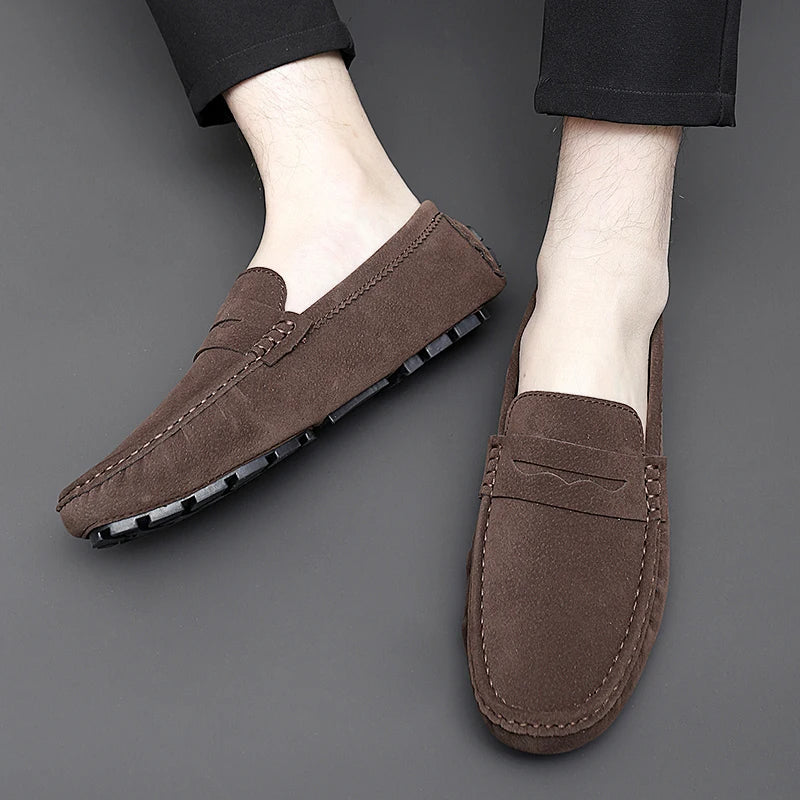 Loafers z zamszu