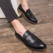 Eleganckie skórzane loafersy
