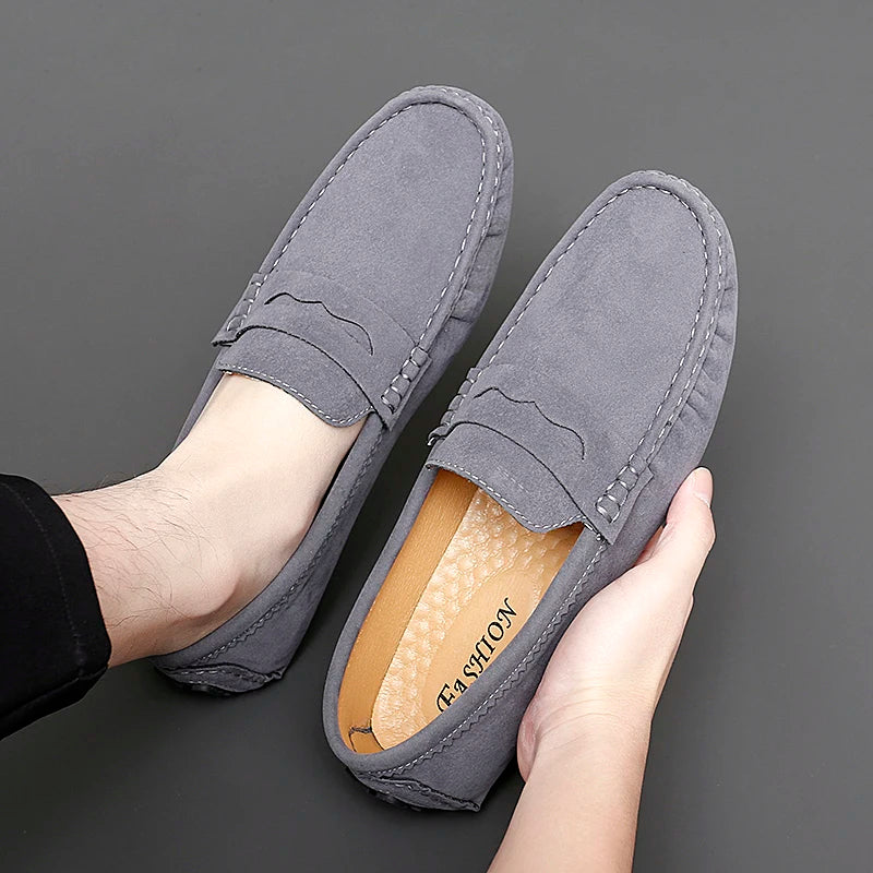 Loafers z zamszu