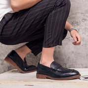Eleganckie skórzane loafersy