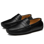 Casual skórzane letnie loafersy