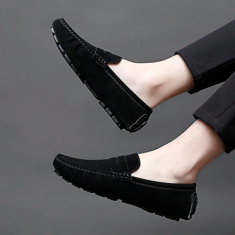 Loafers z zamszu