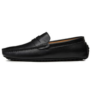 Casual skórzane letnie loafersy