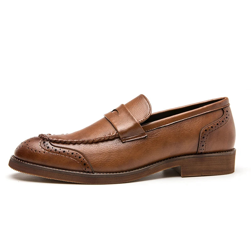 Eleganckie skórzane loafersy
