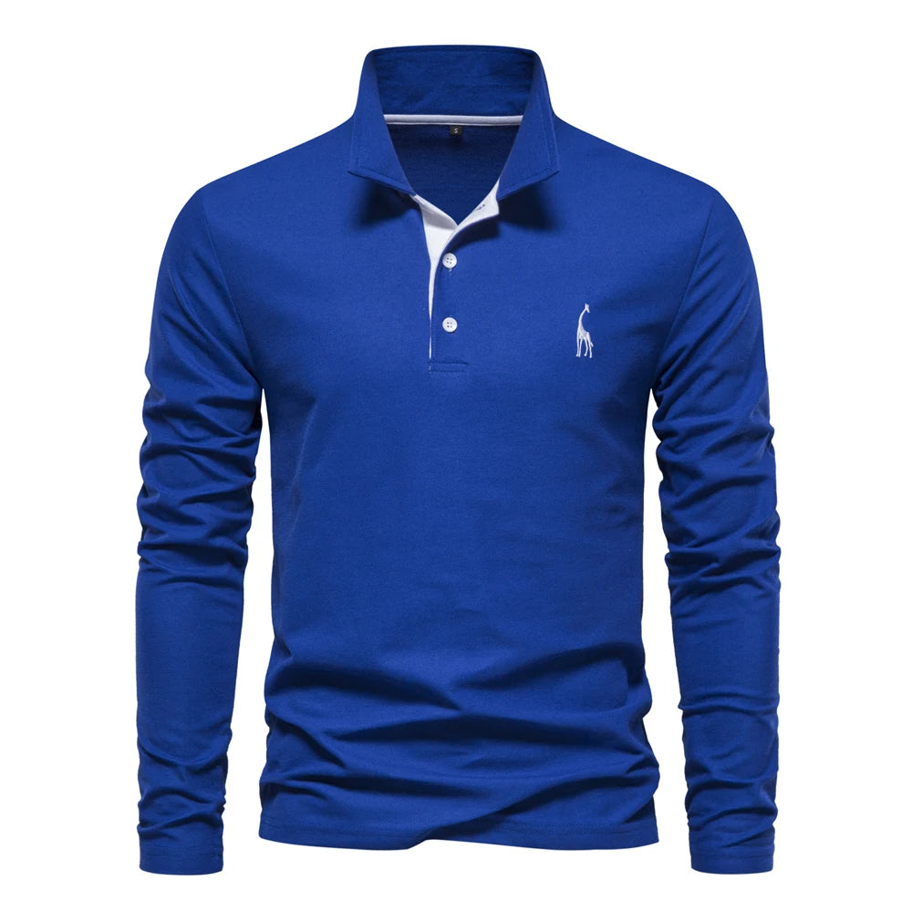 Casual Long Sleeved Polo Shirt