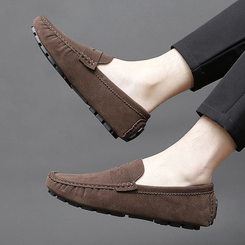 Loafers z zamszu