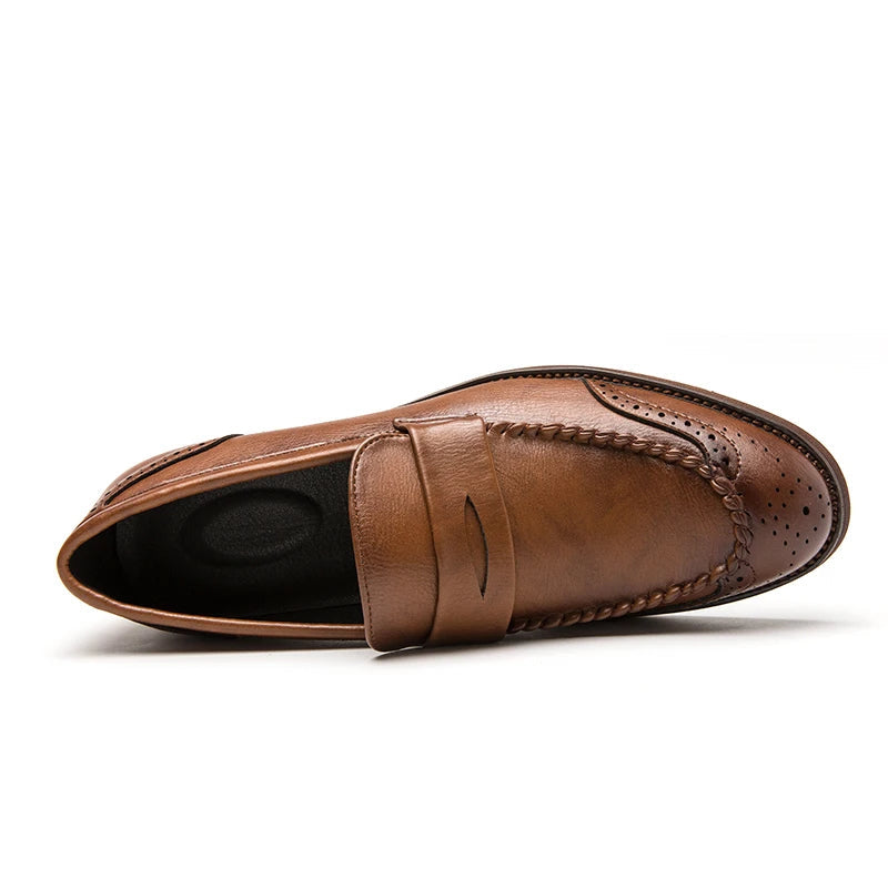 Eleganckie skórzane loafersy