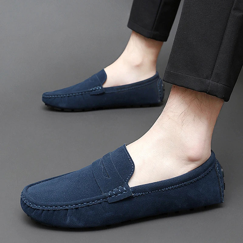 Loafers z zamszu