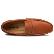 Casual skórzane letnie loafersy