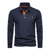 Casual Long Sleeved Polo Shirt
