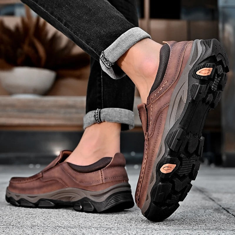 Eleganckie Skórzane Buty Slip-On