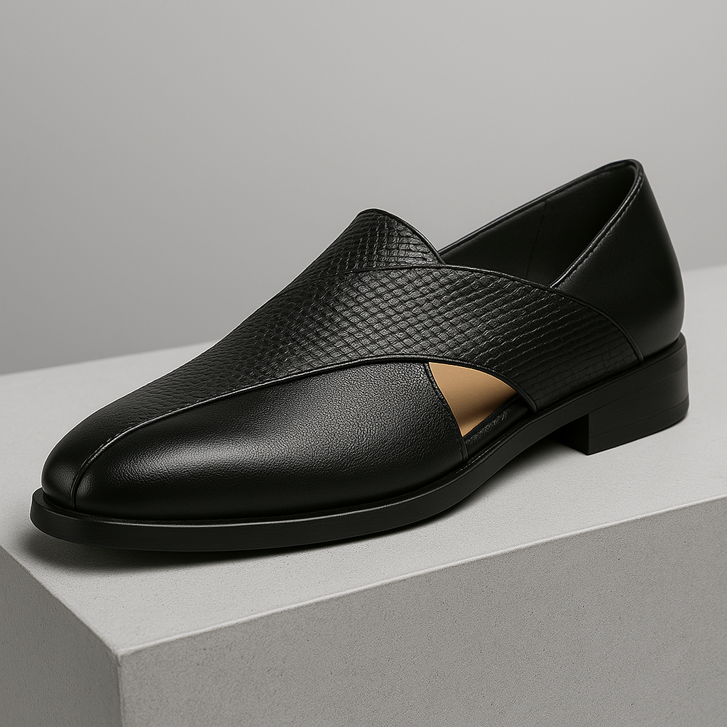 Vintage skórzane loafersy