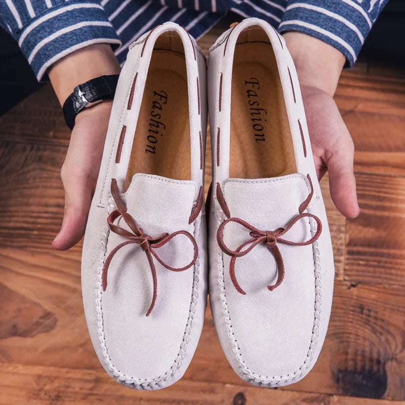 Miękkie zamszowe loafersy