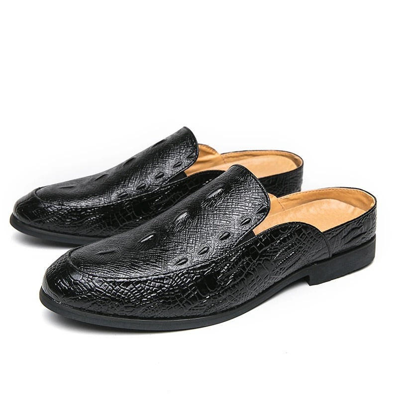 Eleganckie obuwie formalne z printem krokodyla