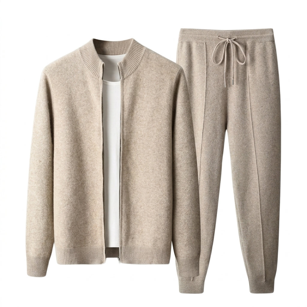 Two-piece knit tracksuit — Background Removal | Generated by Modelize